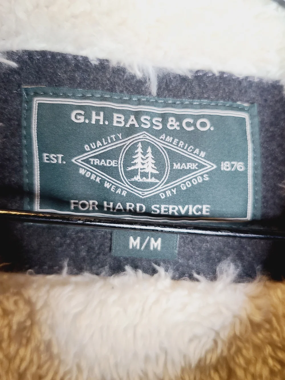 G.H. Bass & Co. Charcoal Sherpa-Lined Shirt Jacket